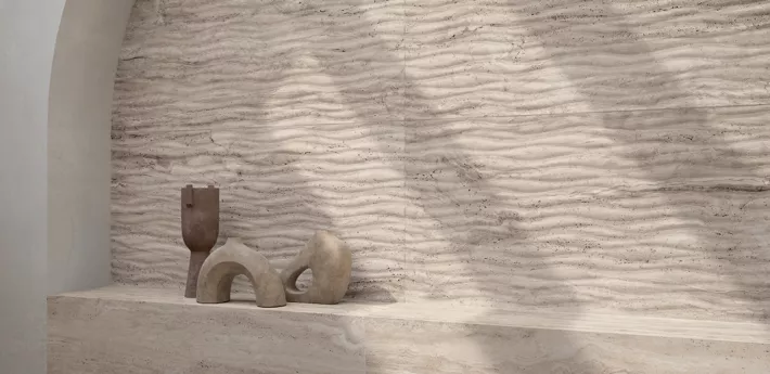 Royal Travertino EBUR VEIN CROSS WAVY BAGNO Part 1